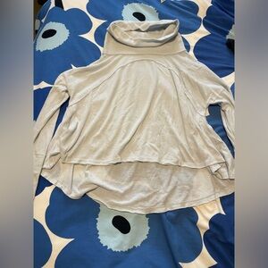 Free people warm light blue turtleneck sweater